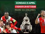 Bekerfinale stadhuisplein Feyenoord NEC 3 kaarten Coolsingel, Twee personen