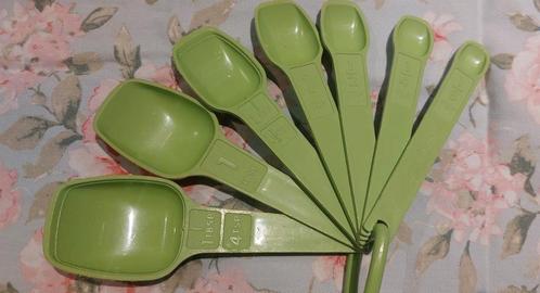 Tupperware maatschepjes, Huis en Inrichting, Keuken | Tupperware, Gebruikt, Overige typen, Groen, Ophalen of Verzenden