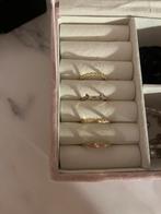 Set van 4 gouden ringen, Overige materialen, Ophalen of Verzenden, Zo goed als nieuw, 17 tot 18
