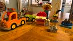 Duplo sleepwagen en garage - 10814 compleet, Kinderen en Baby's, Speelgoed | Duplo en Lego, Ophalen of Verzenden, Gebruikt, Complete set