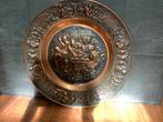 Vintage decoratief koperen wandbord, Ophalen of Verzenden