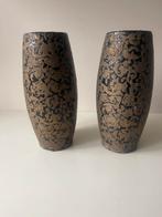 Vintage bloempot/vaas set flakes motief, Huis en Inrichting, Ophalen, Overige materialen, Gebruikt, Overige kleuren