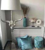 Colmore zilverkleurige skull vloerlamp, Ophalen, Zo goed als nieuw