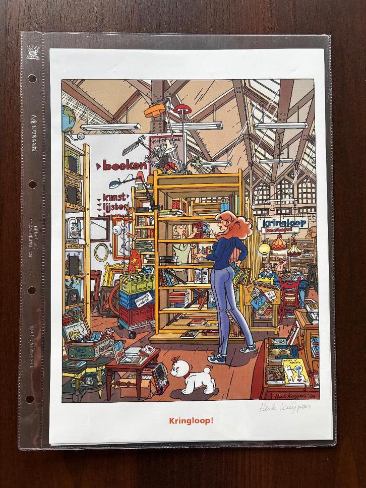 Franka - Henk Kuijpers Veilingprent 2024 'Kringloop', Boeken, Stripboeken, Nieuw, Eén stripboek, Ophalen of Verzenden