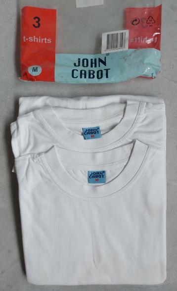 John Cabot 2x hagelwit tshirt M  beschikbaar voor biedingen