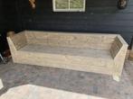 Loungebank, tuinbank van steigerhout met schuine armleuning, Ophalen, Nieuw, Hout