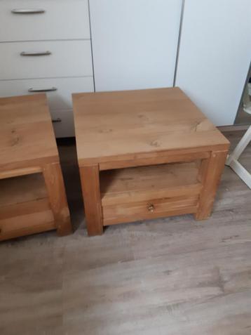 Salontafel teak 2x met lade  beschikbaar voor biedingen