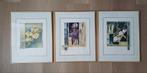 Drie bloemen aquarellen, Huis en Inrichting, Woonaccessoires | Schilderijen, Tekeningen en Foto's, Ophalen, Minder dan 50 cm, Schilderij
