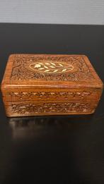 Houten Sieradendoosje Handgesneden, Ophalen of Verzenden