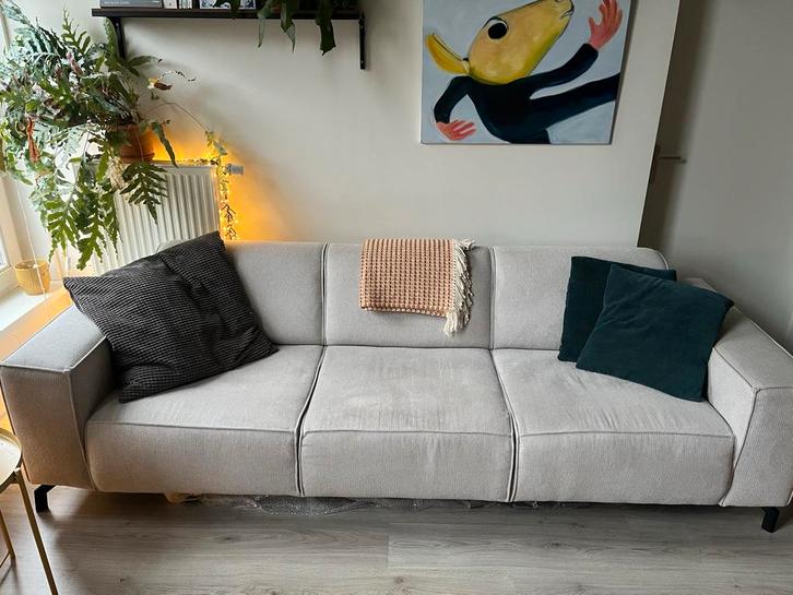 Wehkamp Brent Driezitsbank, Huis en Inrichting, Banken | Bankstellen, Gebruikt, Rechte bank, Driepersoons, 75 tot 100 cm, Stof