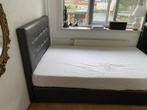 Twijfelaar bed 120x200 cm zonder matras eventueel, Overige materialen, Zwart, Ophalen of Verzenden, Zo goed als nieuw