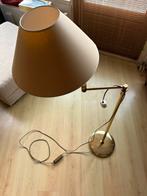 Koperkleurige staande lamp, Huis en Inrichting, Lampen | Vloerlampen, Gebruikt, Ophalen of Verzenden, Minder dan 100 cm, Overige materialen