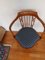 Leuk stoeltje met blauwe bekleding, Huis en Inrichting, Stoelen, Ophalen, Zo goed als nieuw, Blauw, Eén