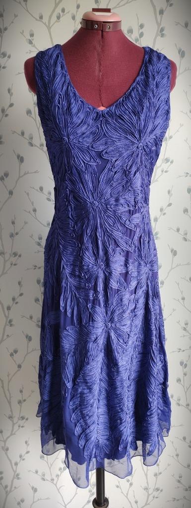 PHASE EIGHT Paarse, Gevoerde Feestjurk maat 38/40, Kleding | Dames, Jurken, Zo goed als nieuw, Maat 38/40 (M), Paars, Onder de knie