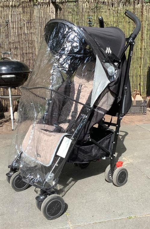 Maclaren Buggy Quest zwart incl. Regenhoes, Kinderen en Baby's, Buggy's, Gebruikt, Maclaren, Regenhoes, Verstelbare rugleuning