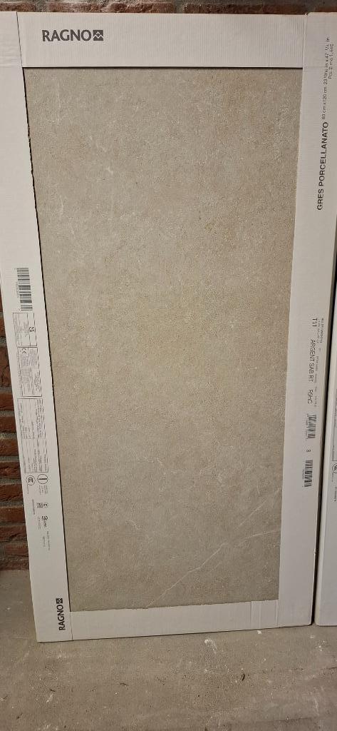 Ragno Realstone Argent Sabbia keramische tegel 60 x 120, Doe-het-zelf en Verbouw, Tegels, Nieuw, Vloertegels, Keramiek, 60 cm of meer