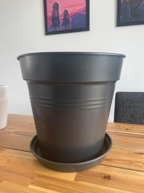 Zwarte elho bloempot 35 cm, Tuin en Terras, Bloembakken en Plantenbakken, Gebruikt, Kunststof, 30 tot 60 cm, Minder dan 60 cm