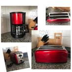Moulinex broodrooster en koffiezetter  ‘Red wine’. ZGAN ❤️, Ophalen of Verzenden, Zo goed als nieuw, Uitneembare kruimellade