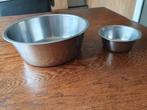 Twee Roestvrij Stalen Hondenbakken, Dieren en Toebehoren, Ophalen of Verzenden, Zo goed als nieuw