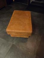 Mooie poef cognac nauwelijks gebruikt T.E.A.B., Huis en Inrichting, Banken | Voetenbanken en Poefen, Ophalen, Overige materialen