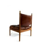 Vintage fauteuil ‘Modus’, Kristian Solmer Vedel ‘60, Vintage retro buisframe design rotan webbing papercord deens, Minder dan 75 cm