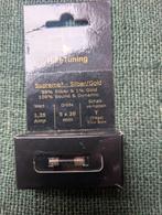 Hifi Tuning Zilver/Goud Zekering 1.25A - Zo goed als nieuw, Audio, Tv en Foto, Overige Audio, Tv en Foto, Ophalen of Verzenden