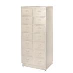 IJzeren Vintage Ladekast Retro Apotheek Refurbished Wit, Huis en Inrichting, Info@dehanzeherten.nl, 5 laden of meer, 100 tot 150 cm