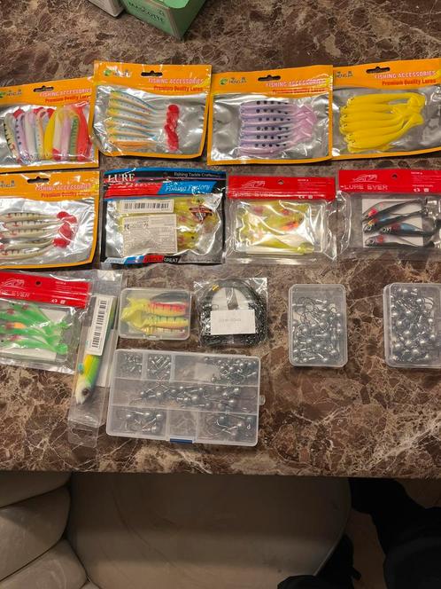 Shads Roof vis.  Snoek/ snoekbaars / baars Set -, Watersport en Boten, Hengelsport | Roofvissen, Nieuw, Complete set, Ophalen of Verzenden
