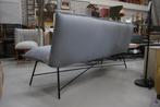 Luxe eetkamerbank VIDAR Jess Design metaal stof 195 cm., Huis en Inrichting, Stoelen, Ophalen, Zo goed als nieuw, Metaal
