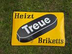 Emaille bord True briketts., Antiek en Kunst, Antiek | Emaille, Ophalen of Verzenden