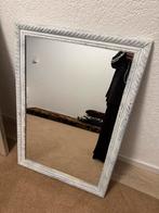 Mooie Spiegel met Wit goud Lijst, 100 tot 150 cm, Ophalen of Verzenden, Zo goed als nieuw, Rechthoekig