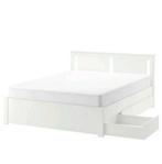 Ikea songesand bed 160x200, Wit, Tweepersoons, Ophalen of Verzenden, Zo goed als nieuw