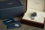 Longines Spirit Zulu Time 42mm zwart, complete set, Overige merken, Staal, Gebruikt, Staal