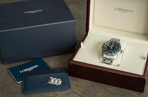 Longines Spirit Zulu Time 42mm zwart, complete set, Sieraden, Tassen en Uiterlijk, Horloges | Heren, Gebruikt, Polshorloge, Overige merken