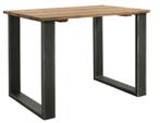 Teakhouten Bartafel /eettafel met Stalen Poten - 130cm, Huis en Inrichting, Tafels | Eettafels, Ophalen, Zo goed als nieuw, Vier personen