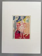 Houtgravure Kees Van Dongen 1955  in passepartout, Antiek en Kunst, Ophalen of Verzenden