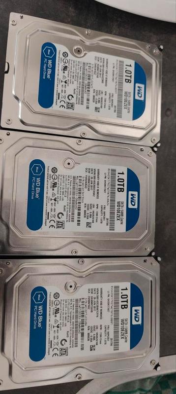 3x 1tb hdd wester digital wd