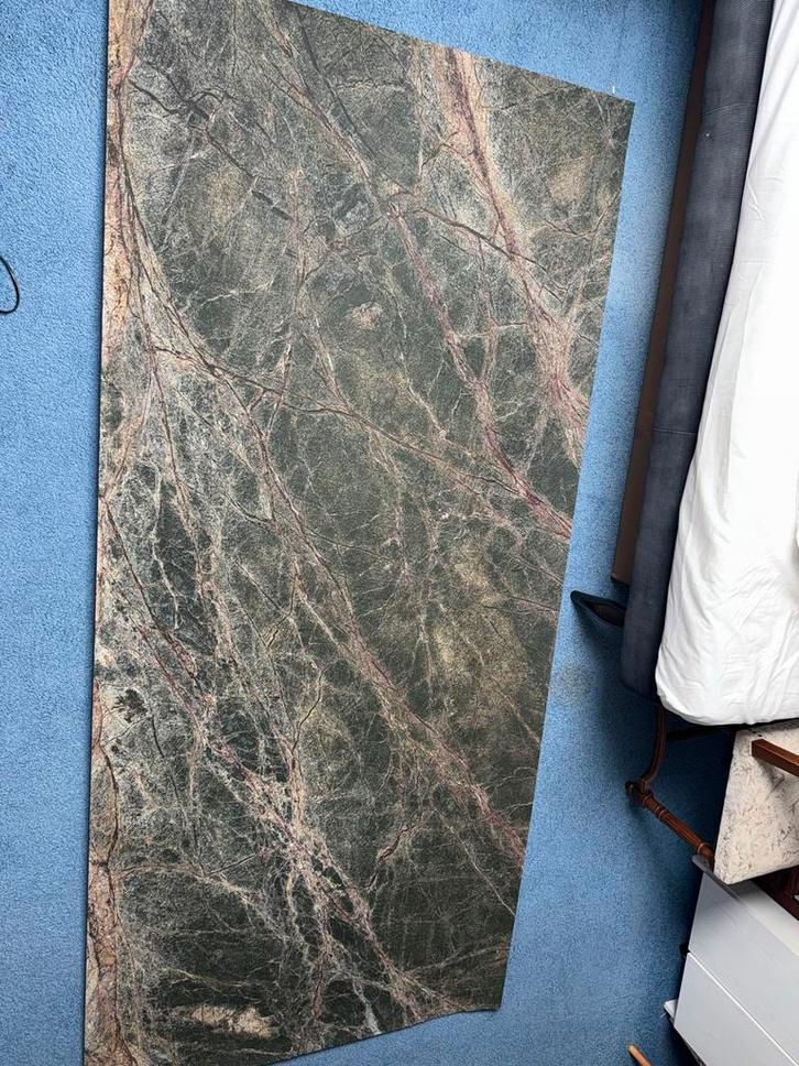 Isodeco Natuursteen Plaat Forest Green 270x120cm, Doe-het-zelf en Verbouw, Platen en Panelen, Nieuw, Overige materialen, Minder dan 20 mm