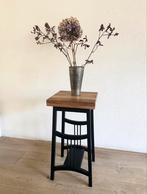 Vintage art deco side table plantentafel gerestyled, Vintage restyled, Vierkant, Minder dan 50 cm, Ophalen of Verzenden