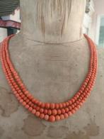 Antiek bloedkoraal collier, Sieraden, Tassen en Uiterlijk, Antieke sieraden, Verzenden, Zilver, Ketting