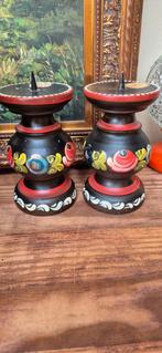 Antieke houten kandelaars, Antiek en Kunst, Ophalen of Verzenden, Overige materialen