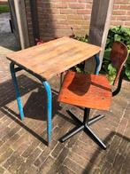 Vintage schoolbureau set, Gebruikt, Ophalen of Verzenden, Tafel(s) en Stoel(en)