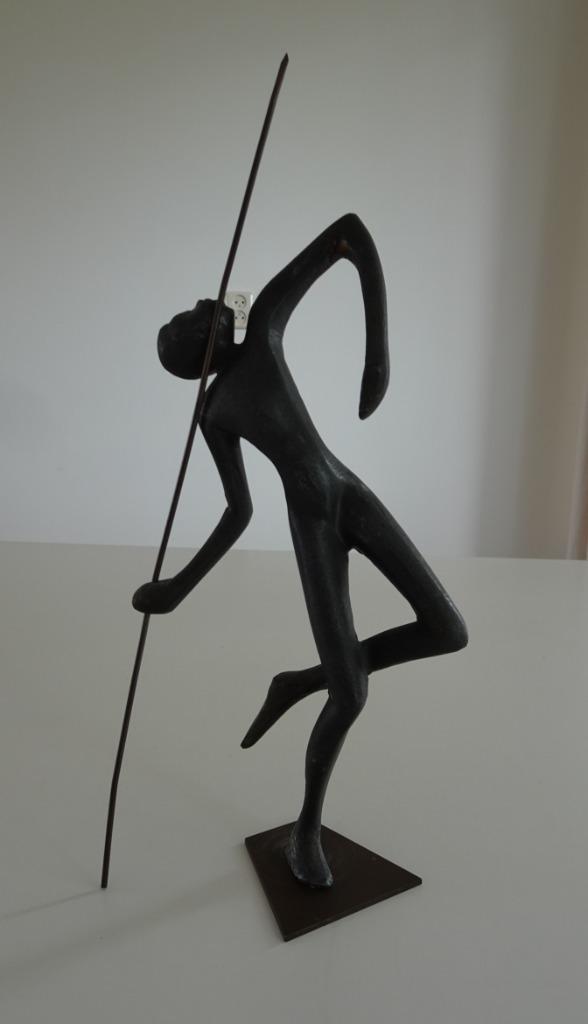 Vintage Bronzen Sculptuur van Speerwerper, 1930, Antiek en Kunst, Antiek | Koper en Brons, Brons, Ophalen