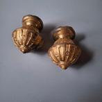 2 eindstukken gordijnroede antiek., Ophalen of Verzenden