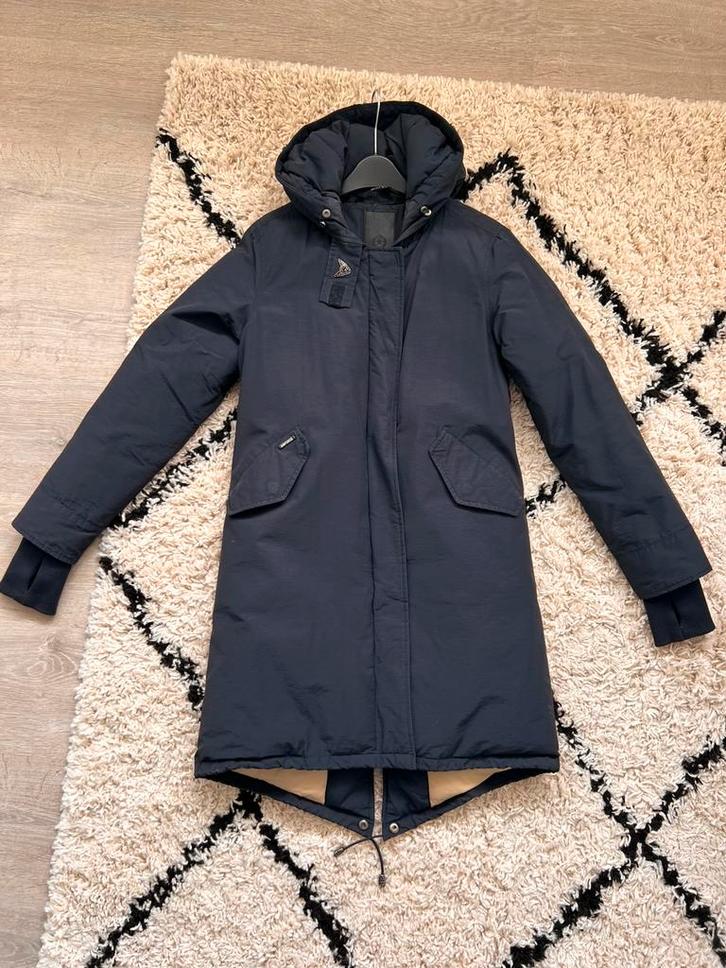 Airforce fishtail parka donkerblauw maat XS, Kleding | Dames, Jassen | Winter, Zo goed als nieuw, Maat 34 (XS) of kleiner, Groen