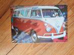 metalen deco plaat vw volkswagen flower power look bus blauw, Ophalen of Verzenden, Nieuw