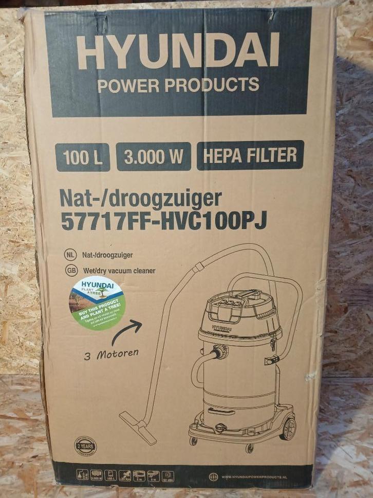 Hyundai 57717FF nat /droog bouwzuiger industriële alleszuige, Doe-het-zelf en Verbouw, Reinigingsmachines, Nieuw, Waterstofzuiger