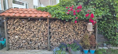 2 Houthokken inclusief of exclusief 4 k gestapeld haardhout, Tuin en Terras, Haardhout, Blokken, Overige houtsoorten, 3 tot 6 m³