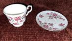 Vintage Royal Windsor Kop en Schotel met Bloemen, Antiek en Kunst, Antiek | Servies compleet, Ophalen of Verzenden