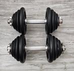 Dumbells 2x15kg Halters Gewichten totaal 30kg gietijzer, Sport en Fitness, Fitnessmaterialen, Ophalen, Zo goed als nieuw, Dumbbell